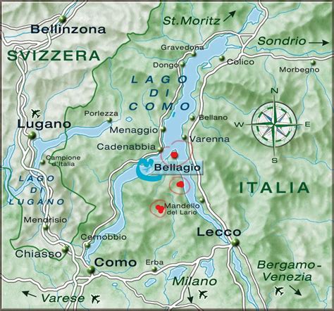 Training and Certification Options for MAP Lake Como on Italy Map